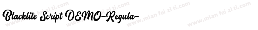 Blacklite Script DEMO-Regula字体转换